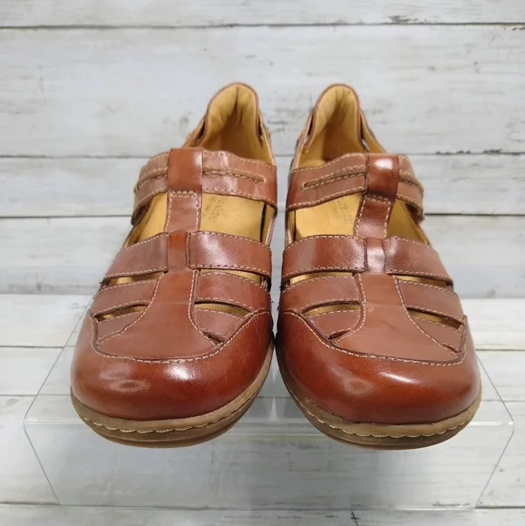 Naturalizer MALTA 7N Brown Leather Comfort HookLoop MaryJane Fisherman L… - Picture 3 of 12